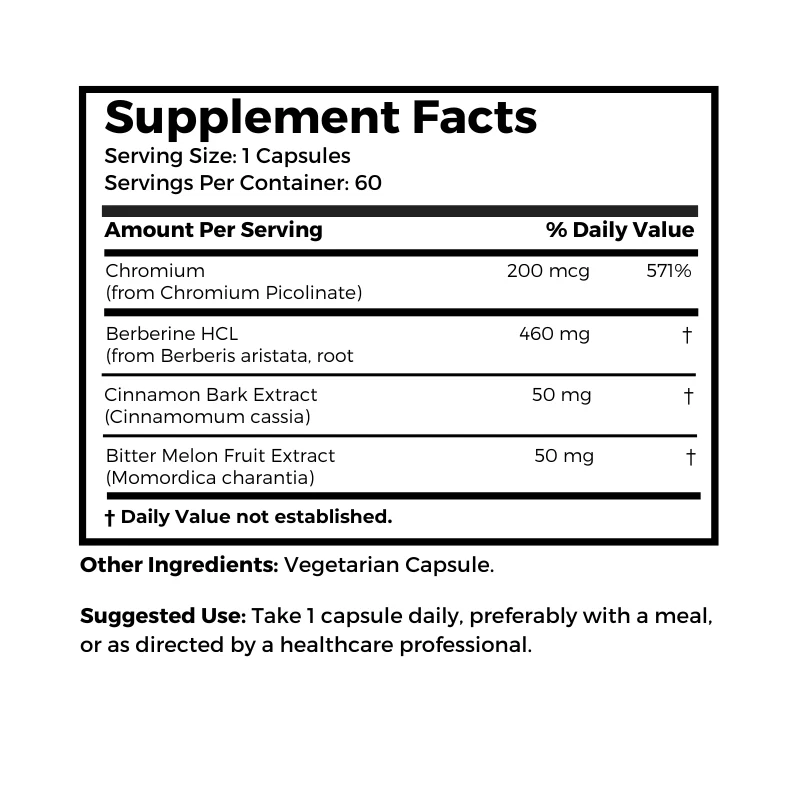 Berberine, 460 mg 60 vegetarian capsules - Image 2
