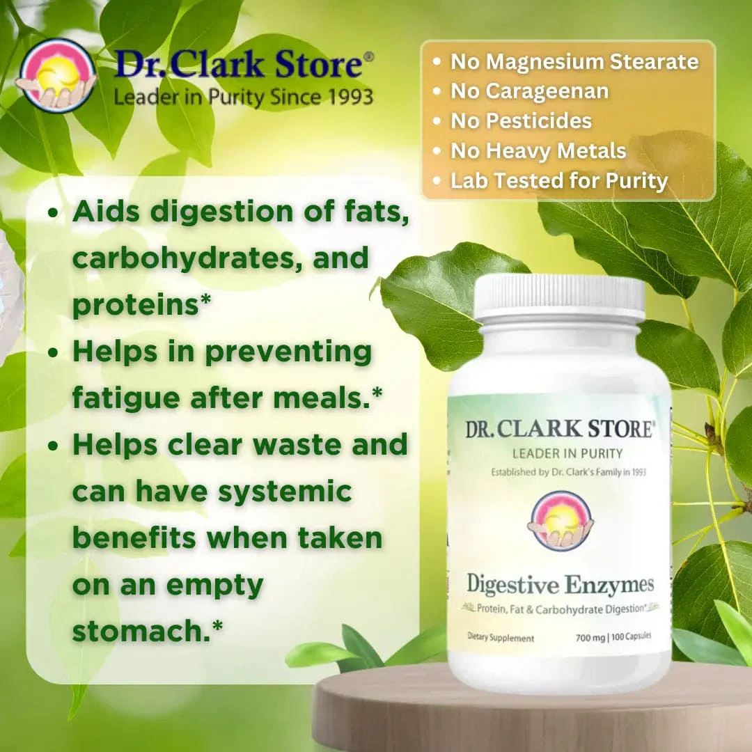 Digestive Enzymes, 700 mg 100 capsules - Image 3