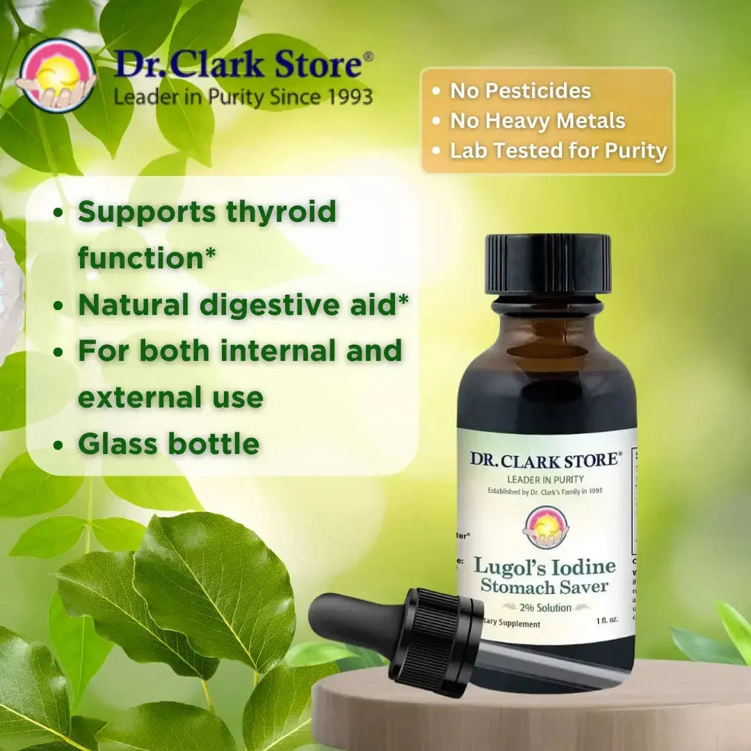 Dr. Clark Lugol's Iodine Stomach Saver 1 fl oz (30 cc) - Image 3