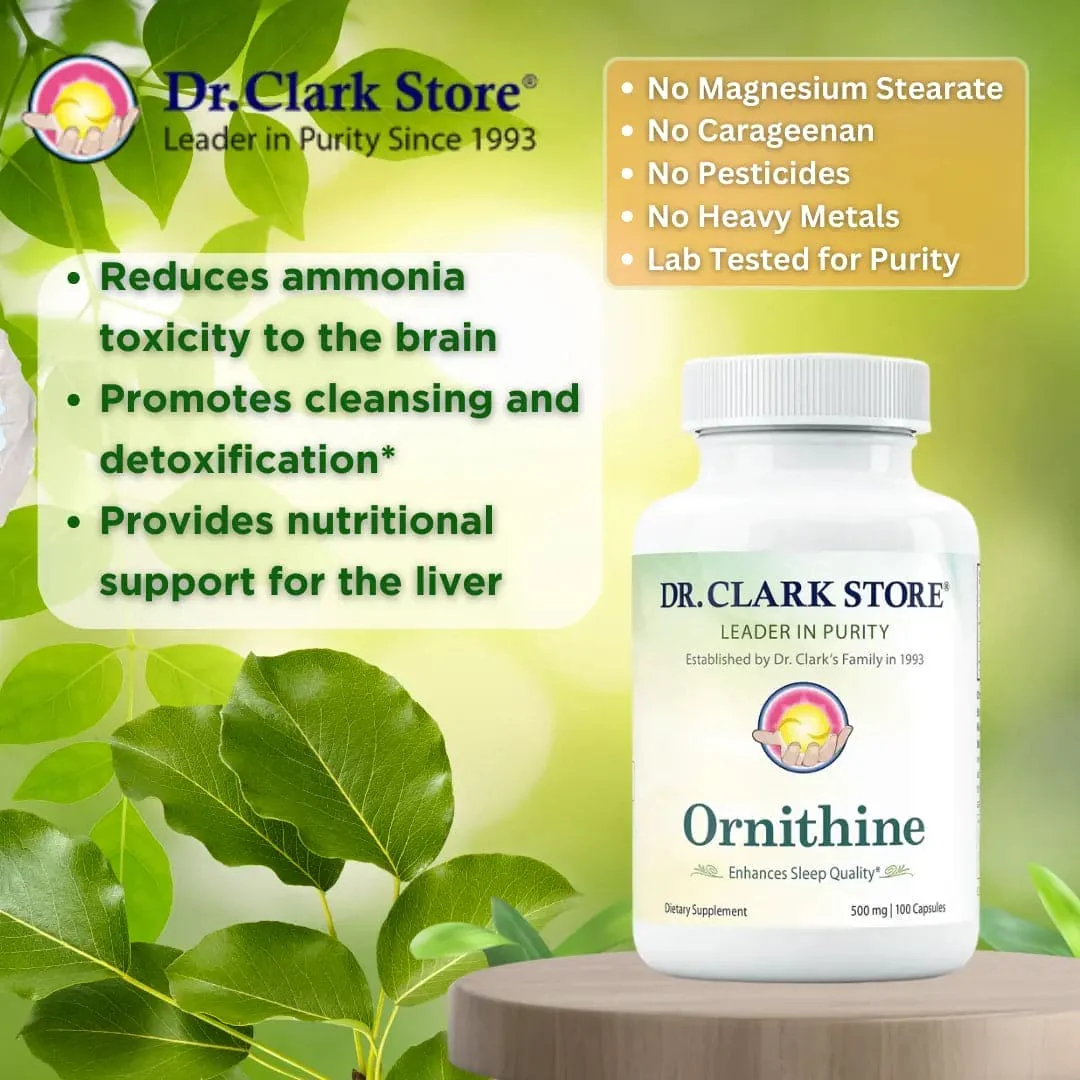 Ornithine, 500 mg 100 capsules - Image 4
