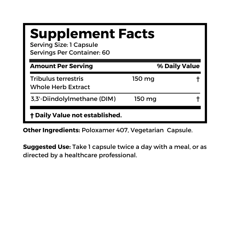 Tribulus Extract, 60 vegetarian capsules - Image 2